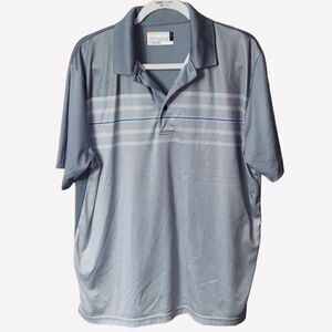 Jack Nicklaus Men’s Sz Lrg Slate Blue Grey Stay Dri Golf Athletic Polo Shirt